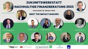 Zukunftswerkstatt Nachhaltige Finanzberatung 2023 in Darmstadt Visual